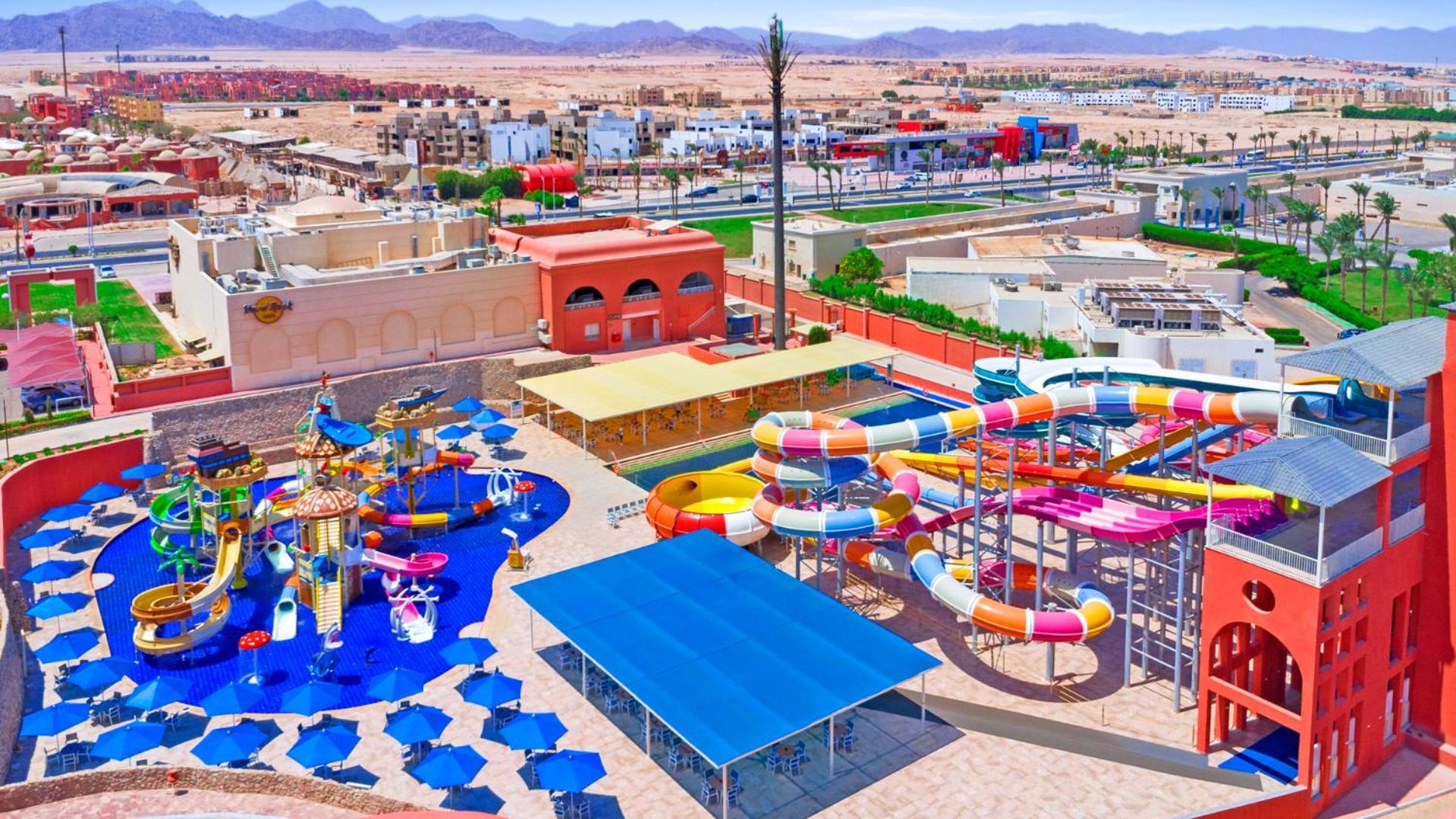 Pickalbatros Laguna Club Resort Sharm El Sheikh Esterno foto Aerial view of Splash Jungle Water Park
